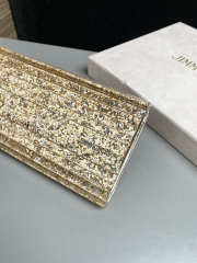 Uubags Jimmy Choo Sweetie Gold Metallic Dégradé Glitter Plexi Clutch Bag 24x10x5cm - 3