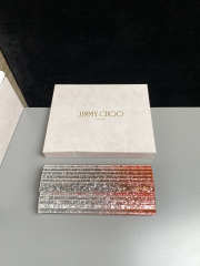 Uubags Jimmy Choo Sweetie Silver/ Orange Metallic Dégradé Glitter Plexi Clutch Bag 24x10x5cm - 1