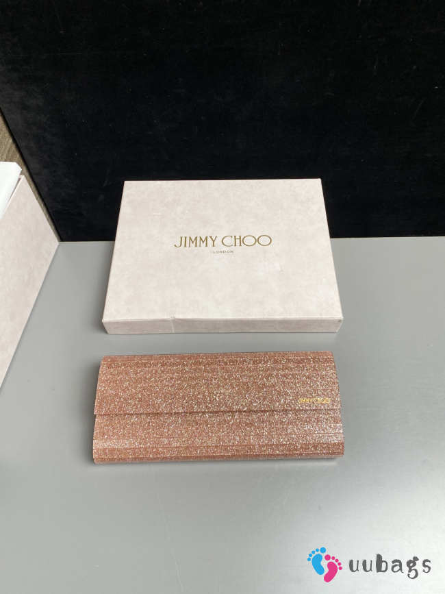 Uubags Jimmy Choo Sweetie Rose Fine Glitter Acrylic Clutch Bag 24x10x5cm - 1