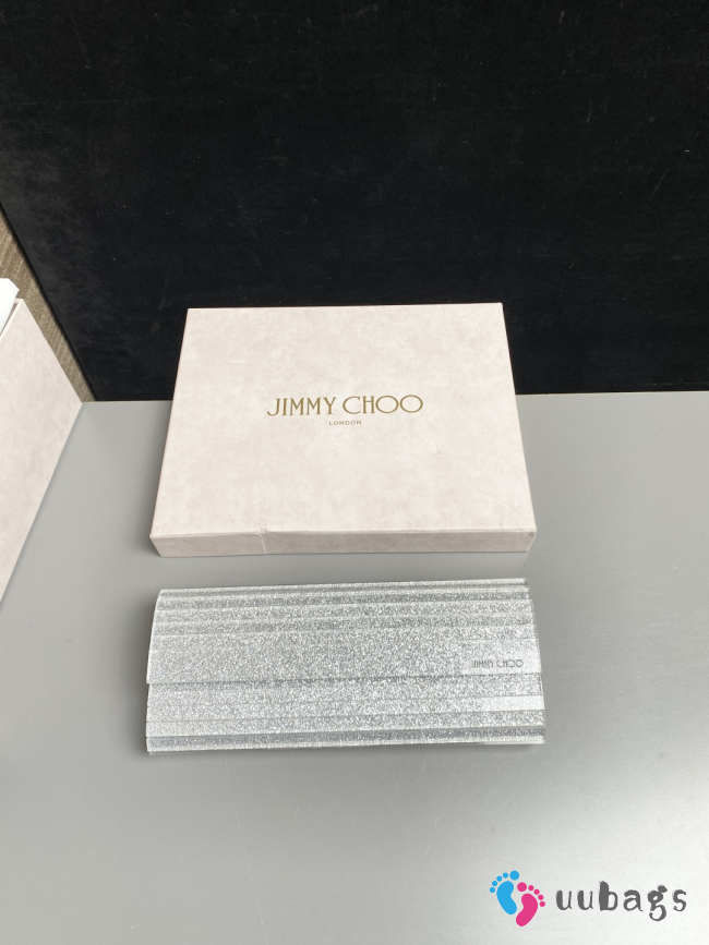 Uubags Jimmy Choo Sweetie Champagne Coarse Glitter Acrylic Clutch Bag 24x10x5cm - 1