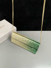 Uubags Jimmy Choo Sweetie Gold & Green Dégradé Glitter Acrylic Clutch Bag 24x10x5cm - 4