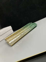 Uubags Jimmy Choo Sweetie Gold & Green Dégradé Glitter Acrylic Clutch Bag 24x10x5cm - 3