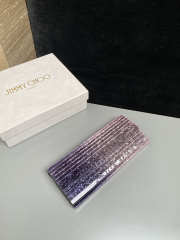 Uubags Jimmy Choo Sweetie Gold & Purple Dégradé Glitter Acrylic Clutch Bag 24x10x5cm - 4