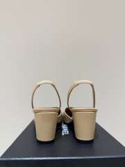 Uubags Chanel Slingback Shoes Glossy Sheepskin & Calfskin In Beige & Black 6.5cm - 2
