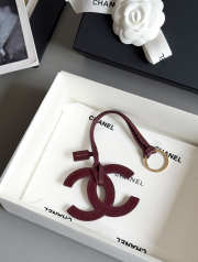 Uubags Chanel Mini Bag Charm Lambskin In Dark Burgundy 7x9.4x0.4cm - 5