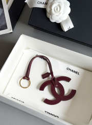 Uubags Chanel Mini Bag Charm Lambskin In Dark Burgundy 7x9.4x0.4cm - 4