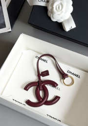 Uubags Chanel Mini Bag Charm Lambskin In Dark Burgundy 7x9.4x0.4cm - 2