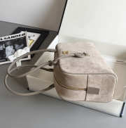 Uubags Chanel Large Bowling Bag Suede Calfskin, Calfskin & Gold-Tone Metal In Dark Grey 19x35.5x12.5cm - 5