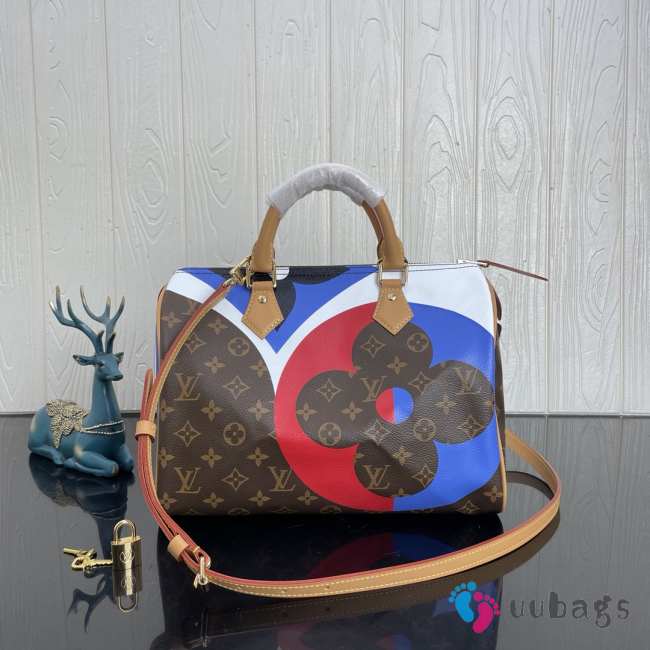 Uubags Louis Vuitton M57451 Speedy Bandouliere 30 Game On Monogram Bag 30x21x17cm - 1