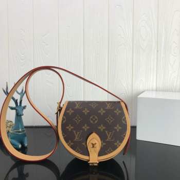 Uubags Louis Vuitton Tambourin monogram canvas M44860 crossbody bag in brown 19x9x16cm