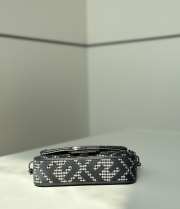 Uubags Fendi Black/ Moro FF Embroidered Canvas Baguette Crossbody Bag 19x5x11cm - 5