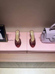 Uubags Gianvito Rossi mules in burgundy 8.5cm - 3