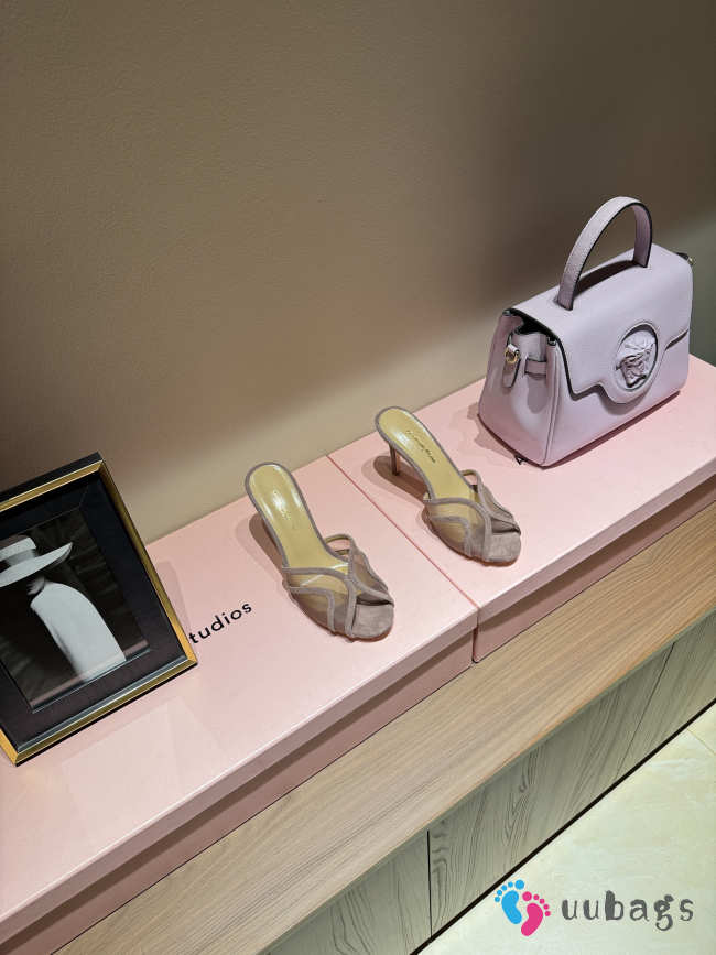 Uubags Gianvito Rossi mules in pink 8.5cm - 1