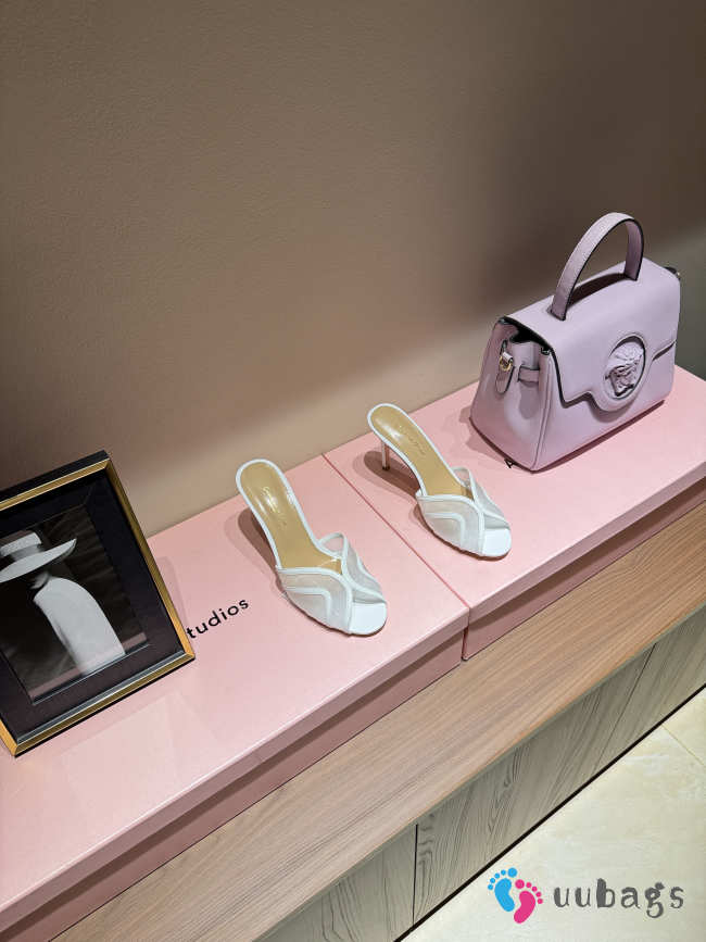 Uubags Gianvito Rossi mules in white 8.5cm - 1