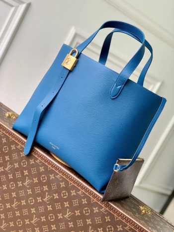 Uubags Louis Vuitton M25341 Low Key Cabas MM Bag In Blue 30x14x47cm