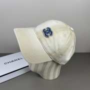 Uubags Chanel 22P Denim Sequin CC Blue Logo Baseball Cap - 6