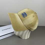 Uubags Chanel 22P Denim Sequin CC Blue Logo Baseball Cap - 4