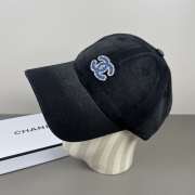 Uubags Chanel 22P Denim Sequin CC Blue Logo Baseball Cap - 2
