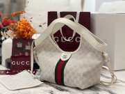 Uubags Gucci Giglio small tote bag in ivory GG canvas 25x20x15cm - 6