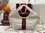 Uubags Gucci Giglio small tote bag in ivory GG canvas 25x20x15cm - 4