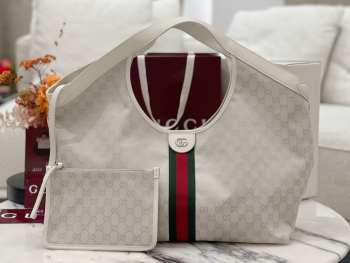Uubags Gucci Giglio large tote bag in ivory GG canvas 60x47x16cm