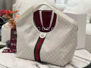 Uubags Gucci Giglio large tote bag in ivory GG canvas 60x47x16cm - 5
