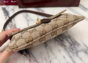 Uubags Gucci Jackie small shoulder bag in sand and brown GG canvas 21.5x11.5x2cm - 6