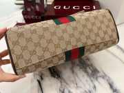 Uubags Gucci Paparazzo medium top handle bag in sand and brown GG canvas 32x24x17cm - 6