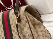 Uubags Gucci Paparazzo medium top handle bag in sand and brown GG canvas 32x24x17cm - 4