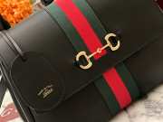 Uubags Gucci Paparazzo medium top handle bag in black soft leather 32x24x17cm - 6
