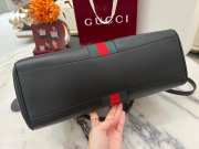 Uubags Gucci Paparazzo large top handle bag in black soft leather 37x29x13cm - 4