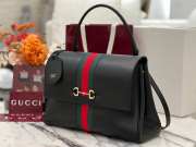 Uubags Gucci Paparazzo large top handle bag in black soft leather 37x29x13cm - 2