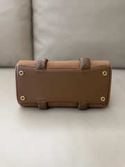 Uubags Loro Piana Loom Bag L25 Cotton, Linen In Colour Vicuna/Dark Vicuna/Sun Gold 18x12.5x6.5cm - 6