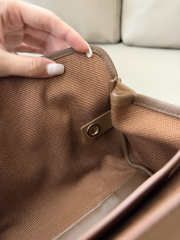 Uubags Loro Piana Loom Bag L25 Cotton, Linen In Colour Vicuna/Dark Vicuna/Sun Gold 18x12.5x6.5cm - 3
