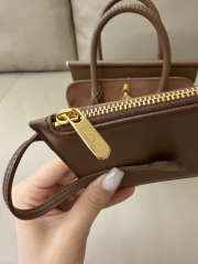 Uubags Loro Piana Loom Bag L25 Cotton, Linen In Colour Vicuna/Dark Vicuna/Sun Gold 18x12.5x6.5cm - 2