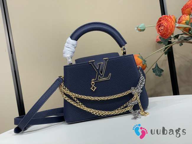 Uubags Louis Vuitton M27312 Capucines PM Bag In Navy 21x13.6x8cm - 1