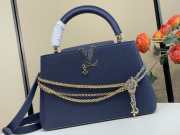 Uubags Louis Vuitton M28203 Capucines MM Bag In Navy 31.5x20x11cm - 1