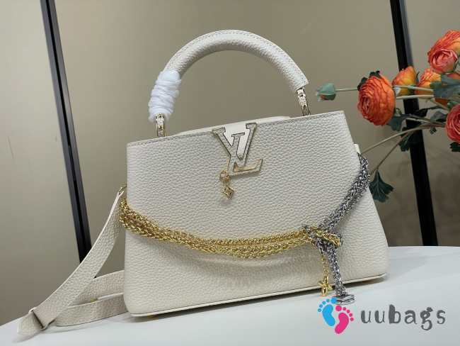 Uubags Louis Vuitton M28203 Capucines BB Bag In White 27x19x9cm - 1