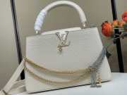 Uubags Louis Vuitton M28203 Capucines MM Bag In White 31.5x20x11cm - 1
