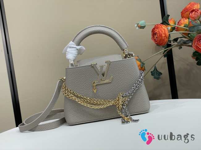 Uubags Louis Vuitton M27312 Capucines PM Bag In Grey 21x13.6x8cm - 1