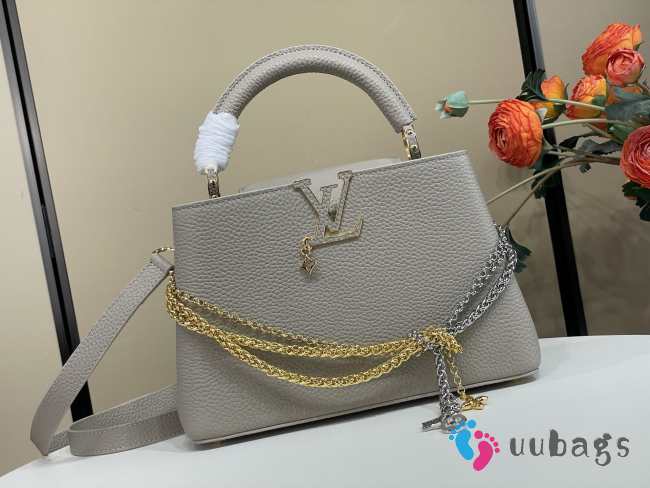 Uubags Louis Vuitton M28203 Capucines BB Bag In Grey 27x19x9cm - 1
