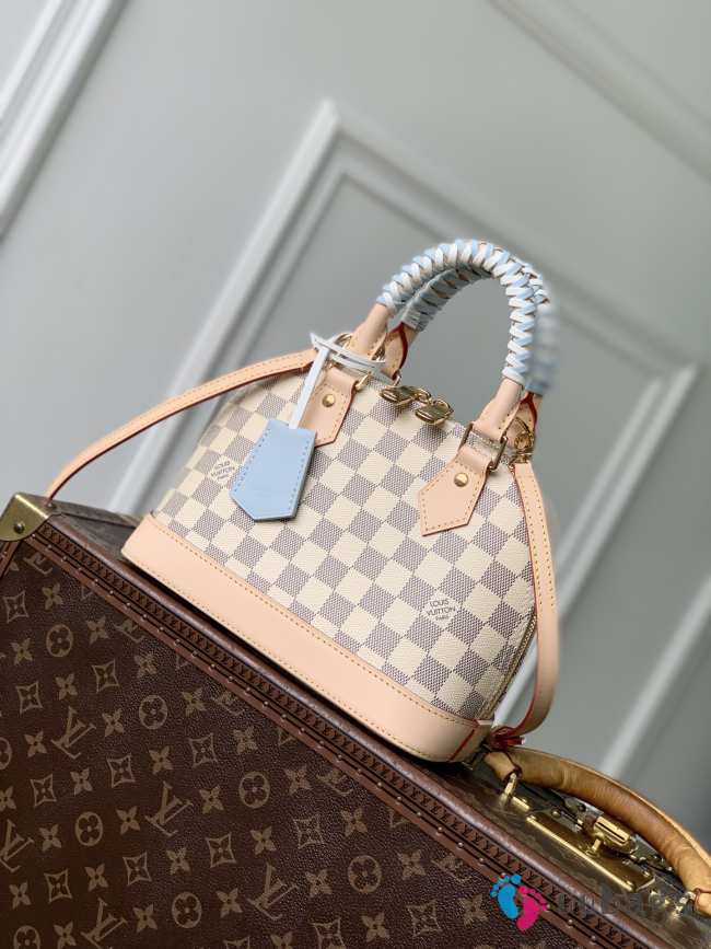 Uubags Louis Vuitton N40902 Alma BB Bag Damier Azur Canvas 23.5x17.5x11.5cm - 1