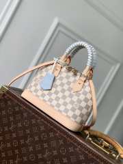 Uubags Louis Vuitton N40902 Alma BB Bag Damier Azur Canvas 23.5x17.5x11.5cm - 1