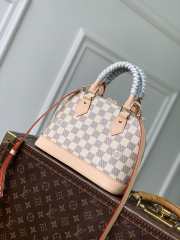 Uubags Louis Vuitton N40902 Alma BB Bag Damier Azur Canvas 23.5x17.5x11.5cm - 2
