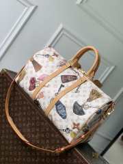 Uubags Louis Vuitton M28780 Keepall Bandoulière 45 Monogram Dune Linen-and-cotton Coated Canvas 45x27x20cm - 3
