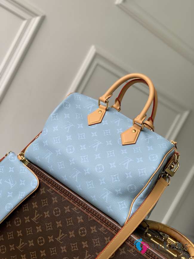 Uubags Louis Vuitton M28384 Speedy P9 Bandoulière 30 Bag In Silk Blue 32x22.5x18cm - 1