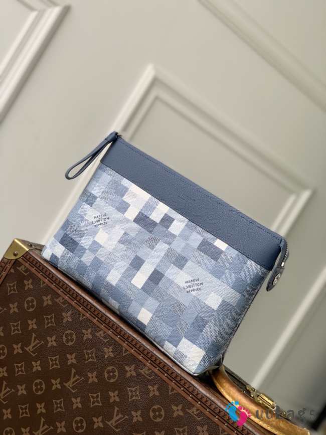 Uubags Louis Vuitton M28846 Pochette Voyage Souple Bag In Denim Blue 30x21x7.5cm - 1