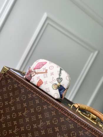 Uubags Louis Vuitton M28956 Pochette Cosmétique PM Monogram Dune Linen-and-cotton Coated Canvas 19x12x6cm