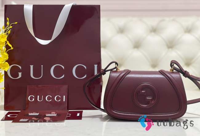 Uubags Gucci Blondie small top handle bag in red leather 21.5x11x8cm - 1