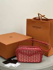 Uubags Moynat Camera Bag In Red Canvas M 22x14x6.5cm  - 1